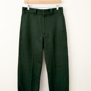 WOOLRICH | Vintage Green Wool Blend Trousers Pants Suspender Buttons‎ | Size 31